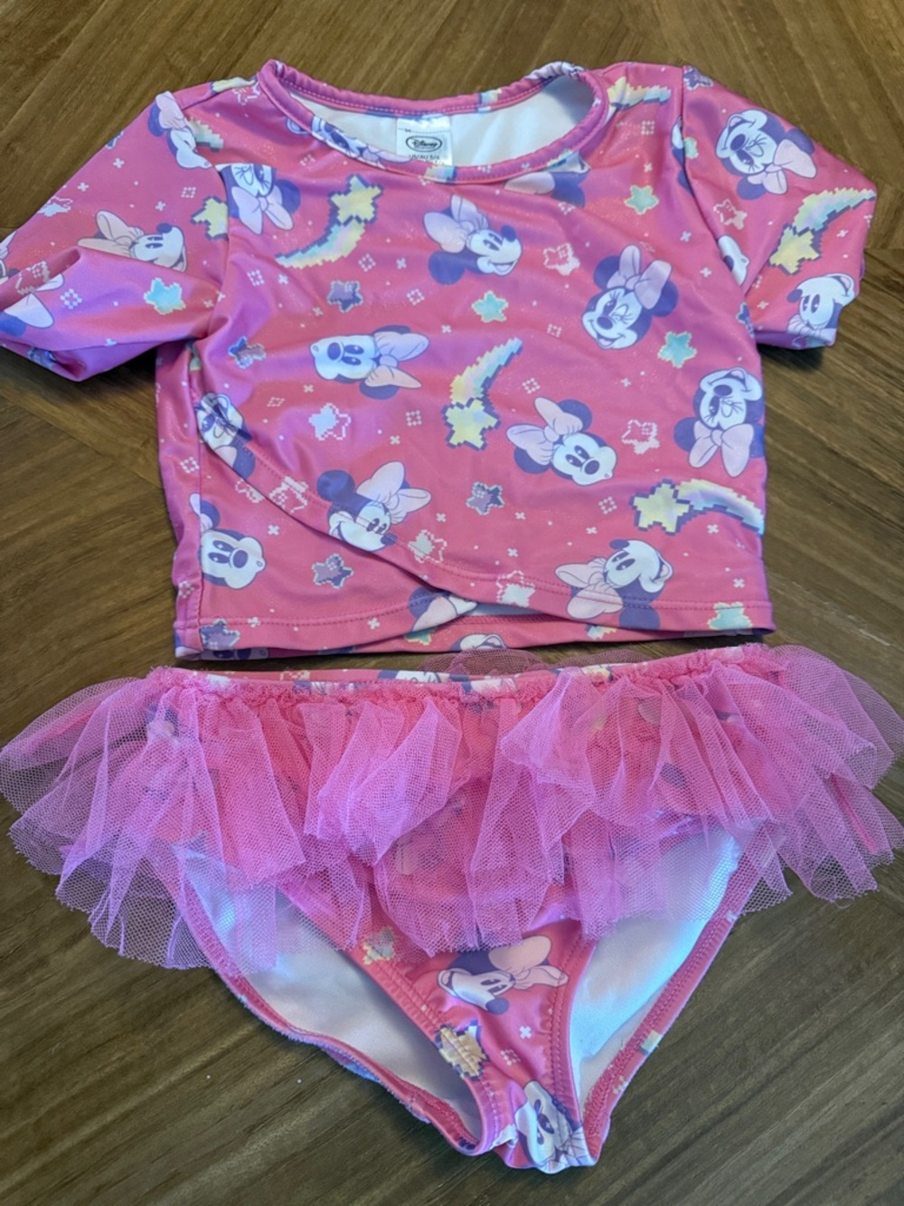 Disney Pink Minnie Mouse Two-Piece Tutu Swim Set